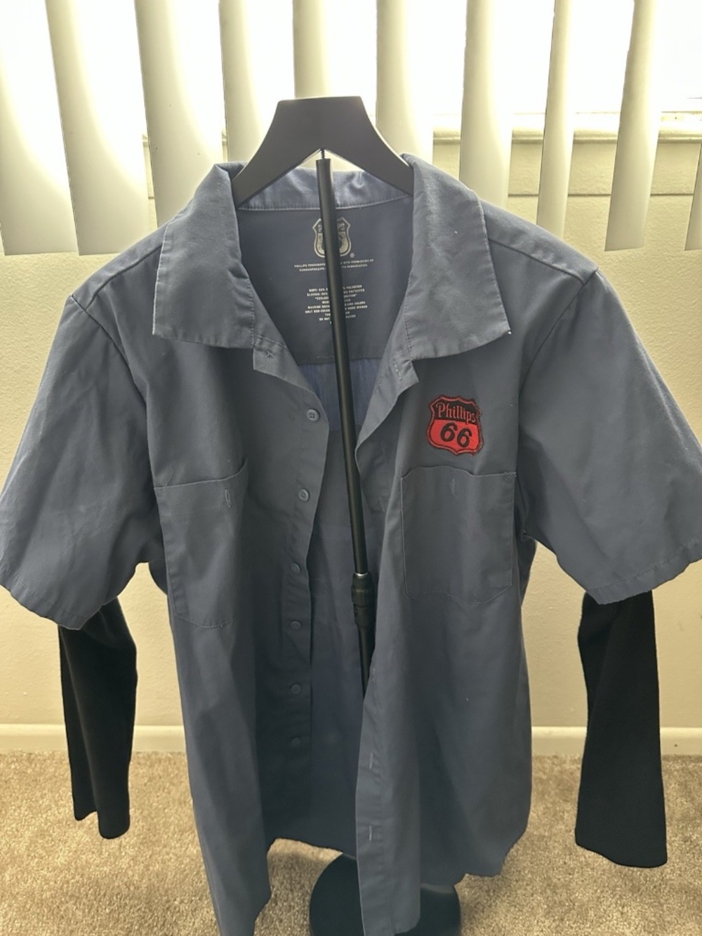 VINTAGE PHILLIPS 66 "RACING EVERY FRIDAY NIGHT" Mechanic Shirt Size Large UNIQUE
